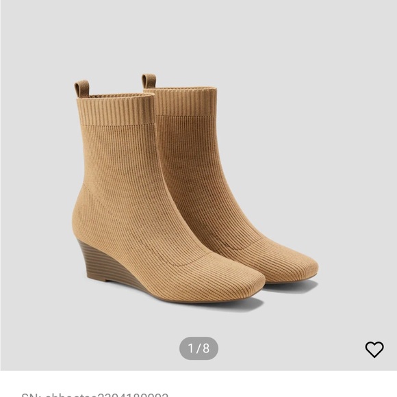 Vivaia Boots Comfy Fabric Tan Zip Up 8 - Picture 7 of 13